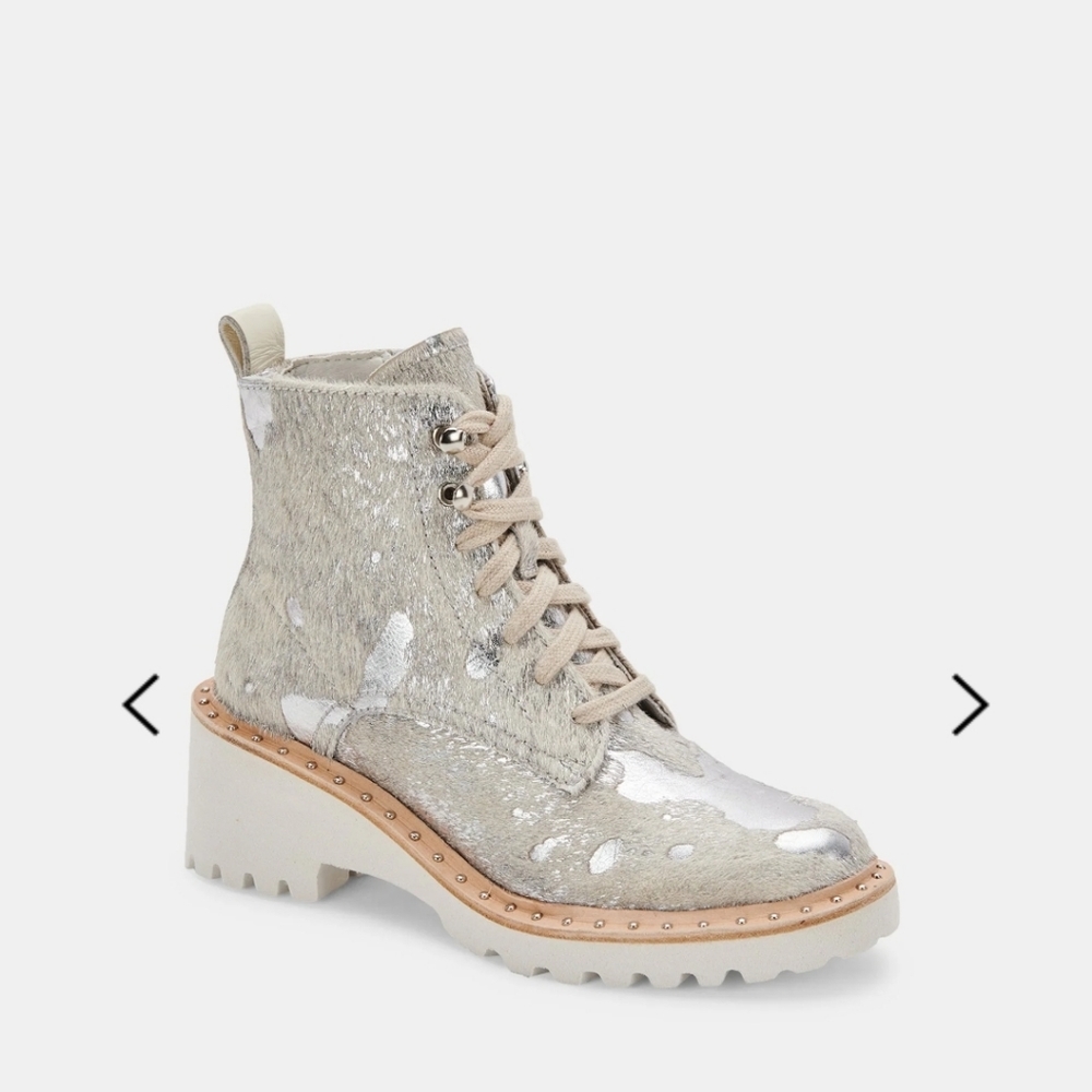 Dolce Vita Hinto Silver Metallic Calf Hair Boot-10